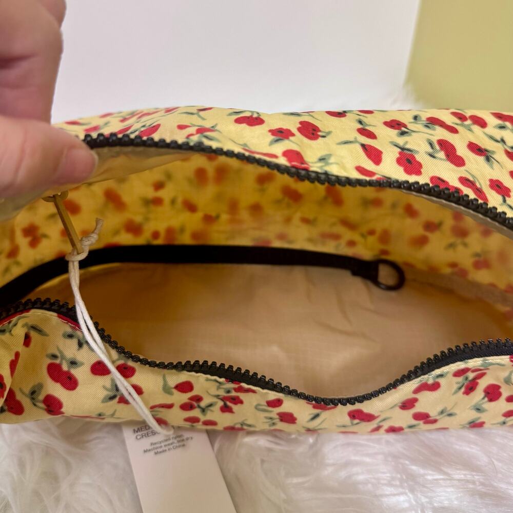 BAGGU Cherry Land Medium Nylon Crescent Bag Urban Outfitters Yellow Red NEW - Picture 9 of 10